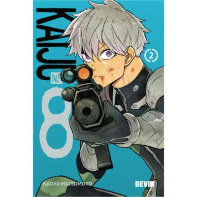 Capa do manga Kaiju No. 8 volume 2 com personagem e texto
