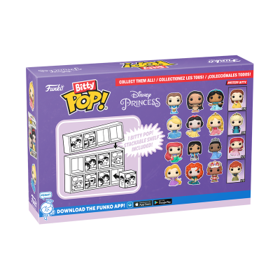 Embalagem Funko Bitty Pop! Disney Princesas com mini figuras colecionáveis