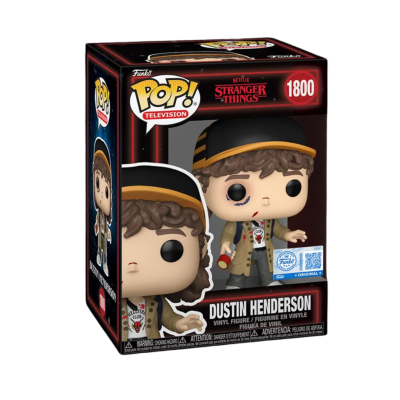 Figura Funko Pop Dustin Henderson de Stranger Things na caixa