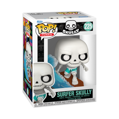 Figura Funko Pop! Surfer Skully em caixa com janela transparente