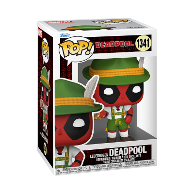 Figura Pop! Deadpool de vinil com traje bávaro verde e chapéu verde