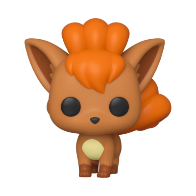 Figura colecionável de Vulpix do Pokémon em plástico castanho e laranja