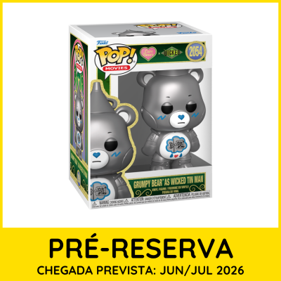 Boneco colecionável Funko Pop! Bear cinzento metalizado em caixa