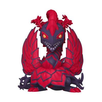 Figura colecionável estilizada de dragão vermelho e roxo com asas