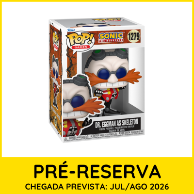 Funko Pop! Dr. Eggman as Skeleton Sonic the Hedgehog nº 1279 na caixa