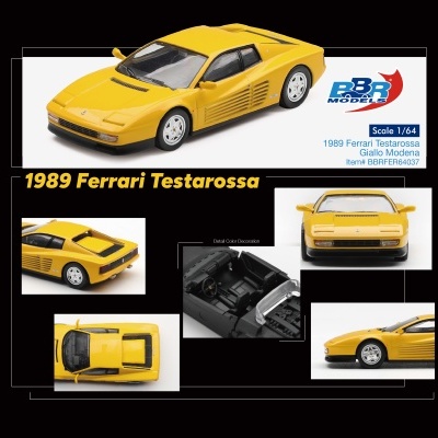 Miniatura de Ferrari Testarossa amarelo