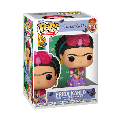Boneco Funko Pop Frida Kahlo número 103 em caixa