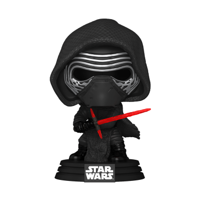 Figura colecionável Kylo Ren com capa preta e espada de luz vermelha