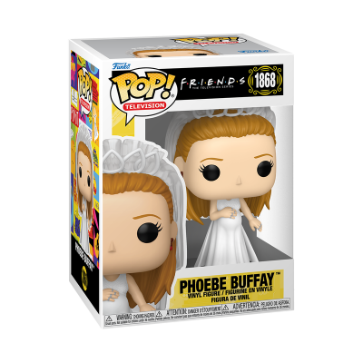 Figura Funko Pop Phoebe Buffay noiva embalagem da série Friends