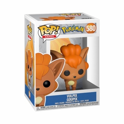 Funko Pop! Pokémon Vulpix número 580 numa caixa.