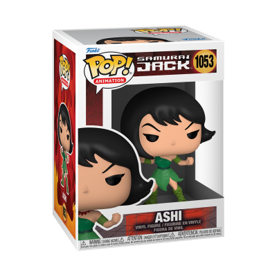 Funko Pop! de Ashi da série Samurai Jack em embalagem