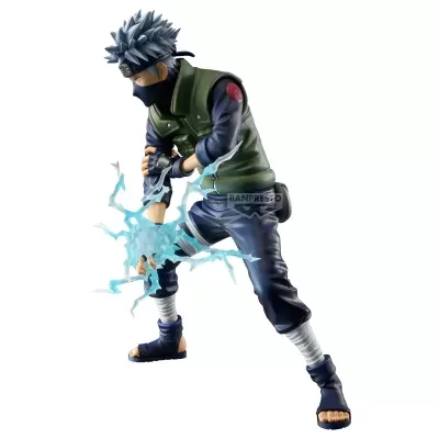 Figurina de personagem masculino com colete verde e efeito de raio azul translúcido