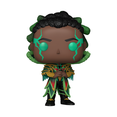 Figura colecionável Funko Pop com caracterização verde e dourada