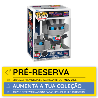 Figura POP! Retro Toys Wheeljack dos Transformers na caixa