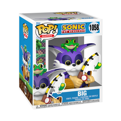 Miniatura Funko Pop! Big de Sonic the Hedgehog, personagen roxo com sapo verde