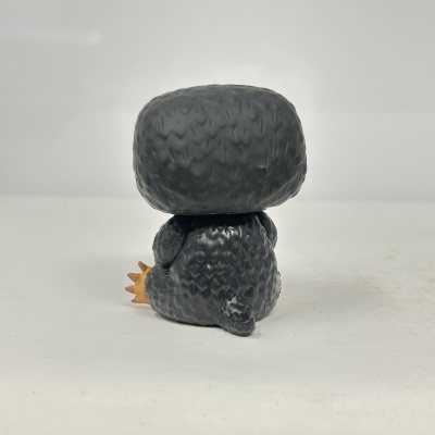 Figura de vinil cinza escuro texturizada vista de costas