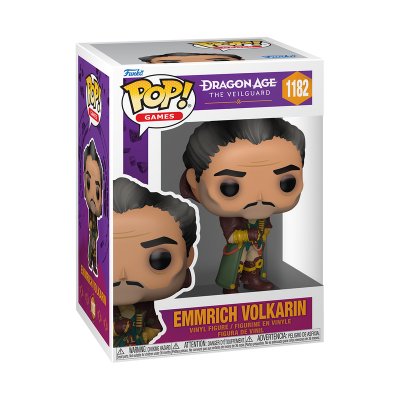 Funko Pop! Games Dragon Age The Veilguard figura Emmrich Volkarin na embalagem