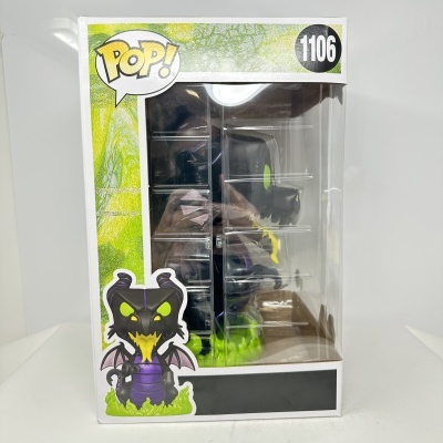 Figura colecionável POP! dragão preto roxo na caixa