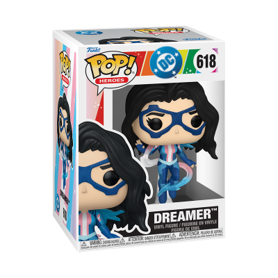 Funko Pop Heroes Dreamer DC 618 figura em vinil na caixa