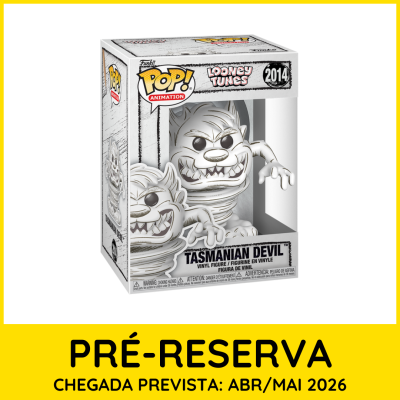 Figura de vinil Tasmanian Devil Looney Tunes Pop! Animation 2014 na caixa