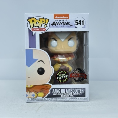 Figura em vinil Pop! Animation de Aang on Airscooter da série Avatar The Last Airbender na embalagem.