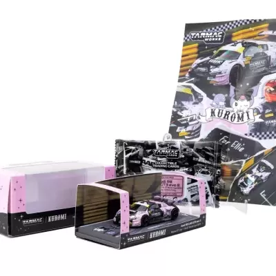 Miniatura de carro de corrida Audi R8 LMS GT3 evo II com embalagem TARMAC WORKS KUROMI