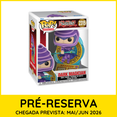 Figura vinil Dark Magician Yu-Gi-Oh! Pop! Animation na caixa