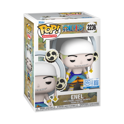 Figura Funko Pop! Animation Enel One Piece 2236 em caixa com janela transparente