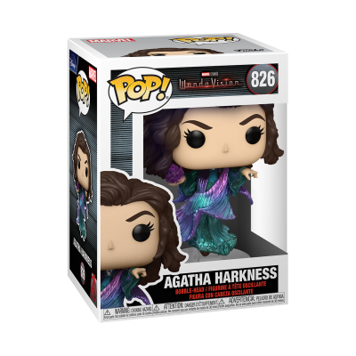 Figura Funko Pop Agatha Harkness da Marvel Wandavision 826 em caixa