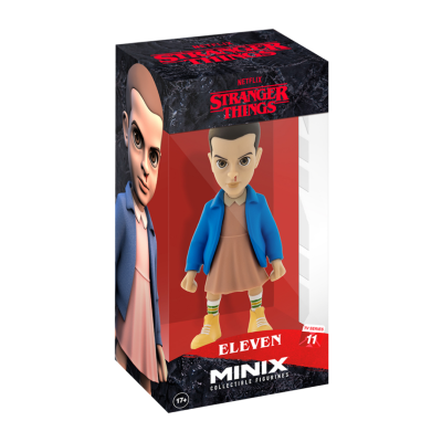 Figura colecionável Eleven de Stranger Things na embalagem
