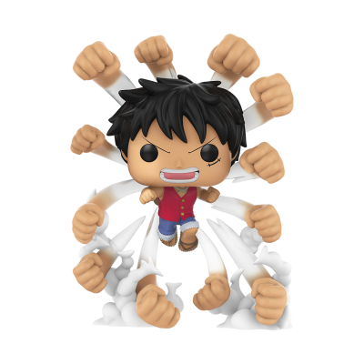 Figura de vinil de personagem com múltiplos braços em fundo transparente