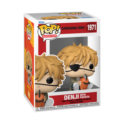 Funko Pop! Denji com Pochita da Chainsaw Man em caixa