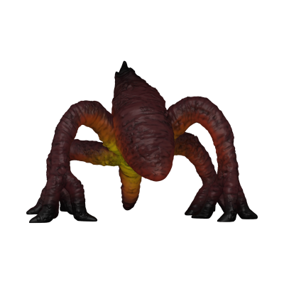 Criatura fictícia com textura rugosa e quatro membros curvos garras