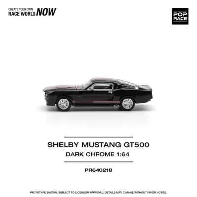 Miniatura carro Shelby Mustang GT500 Dark Chrome 1:64