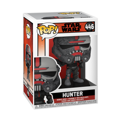 Figura Pop! Star Wars Hunter nº 446 em caixa colorida de vinil