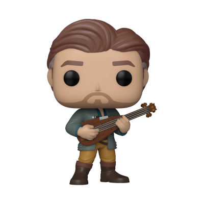 Figura Funko Pop de homem a tocar violão com roupa colorida