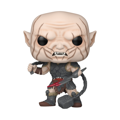 Figura Funko Pop de personagem com cicatrizes e armas