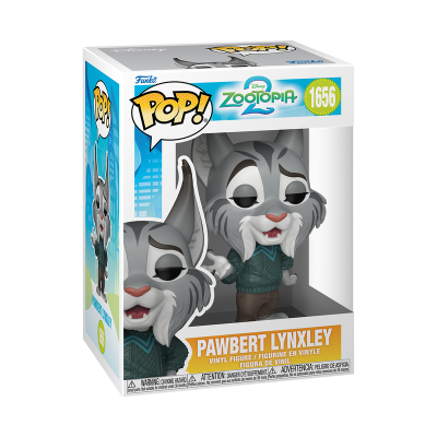 Figura de vinil Pawbert Lynxley de Zootopia 2 em caixa Pop Funko