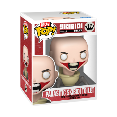Figura de vinil Parasitic Skibidi Toilet na caixa de embalagem