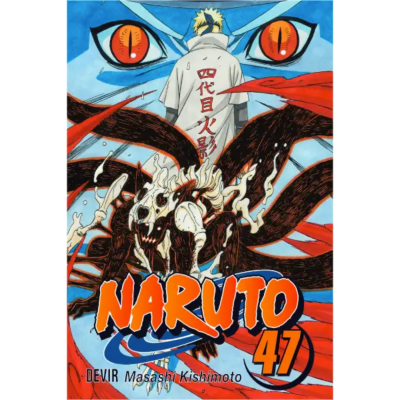 Capa do livro Naruto volume 47 com ilustração colorida