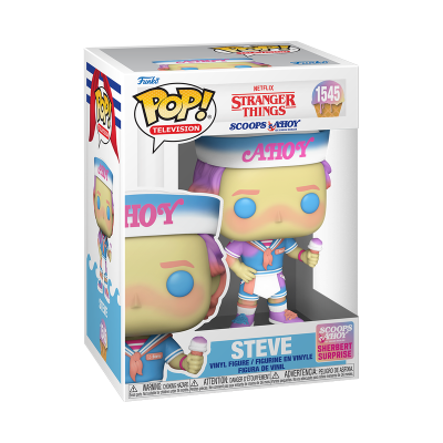 Figura Funko Pop Steve de Stranger Things com sorvete em embalagem