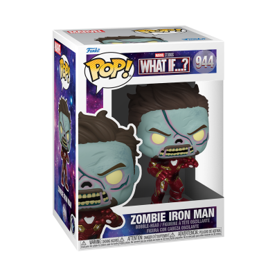 Figura Funko Pop! Zombie Iron Man da Marvel Studios What If...? nº 944 na embalagem original