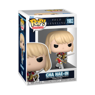 Figura de vinil Funko Pop! Animation Cha Hae-In da Solo Leveling na caixa