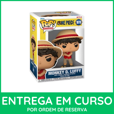 Figura Funko Pop! Monkey D. Luffy da série One Piece na caixa
