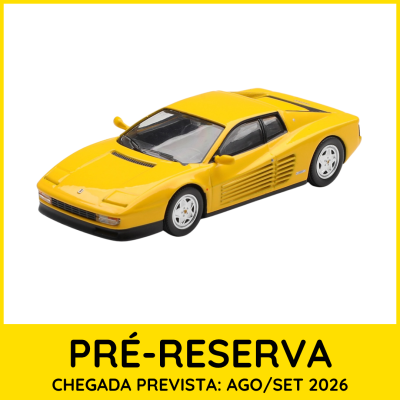 Miniatura de carro desportivo amarelo com jantes brancas e detalhes em preto
