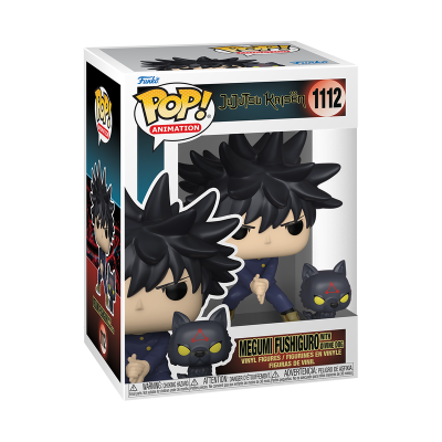 Funko Pop! Mega Fushiguro com Shikigami número 1112 em caixa