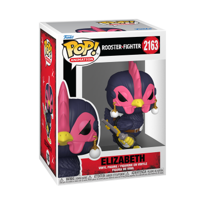 Figura Funko Pop! 'Elizabeth' da série Rooster Fighter dentro da caixa