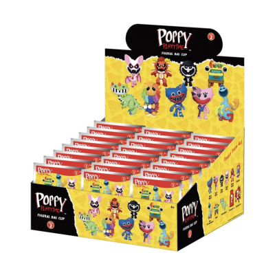 Expositor com pacotes de clips de bolsa figural Poppy Playtime série 2