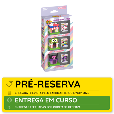 Caixa com miniaturas Funko Bity Pop! Sanrio Town 3 Pack