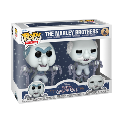 Conjunto Funko Pop! dos Marley Brothers com caixa azul estrelada